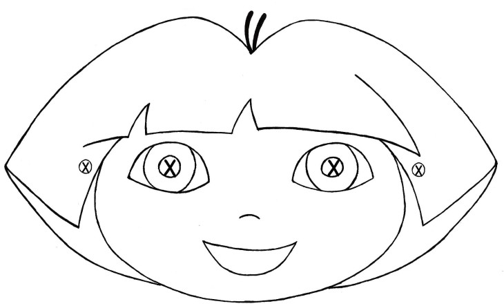 Coloriage Dora masque