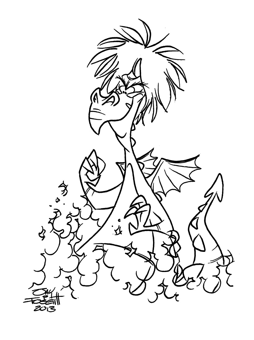 Dragon Merlin The Enchanter coloring page