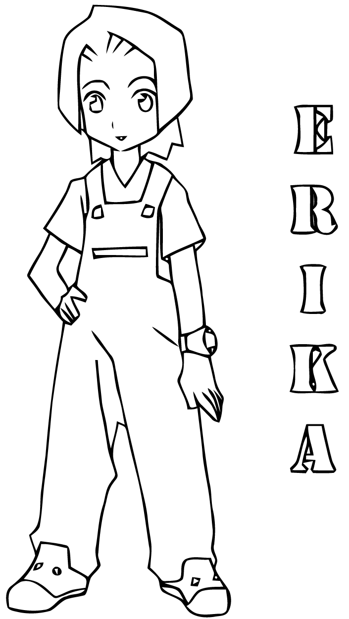 Erika Medabots coloring page