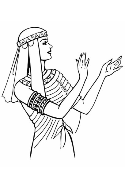 Egyptian Woman coloring page