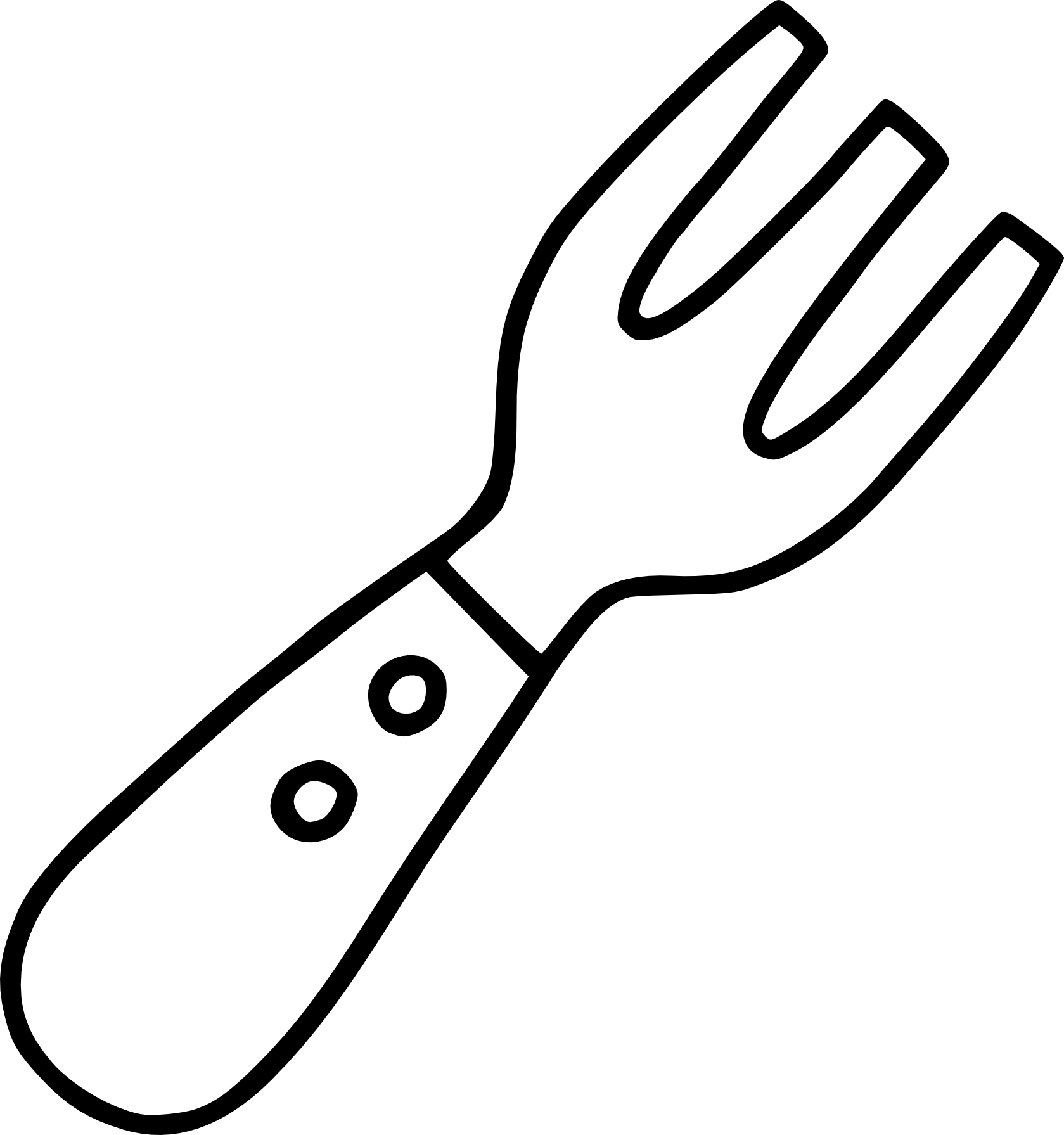 Kitchen Fork coloring page