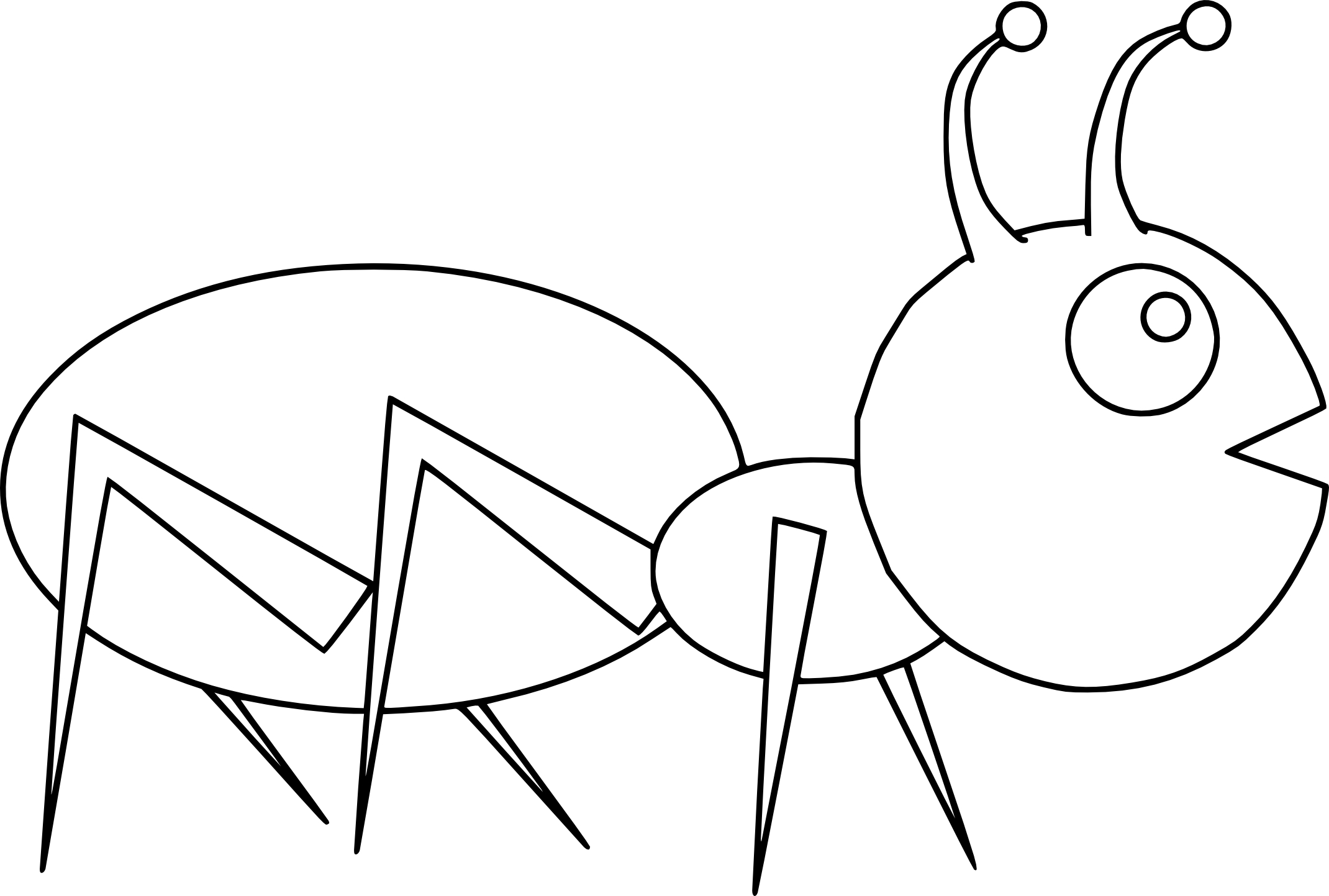Easy Ant coloring page