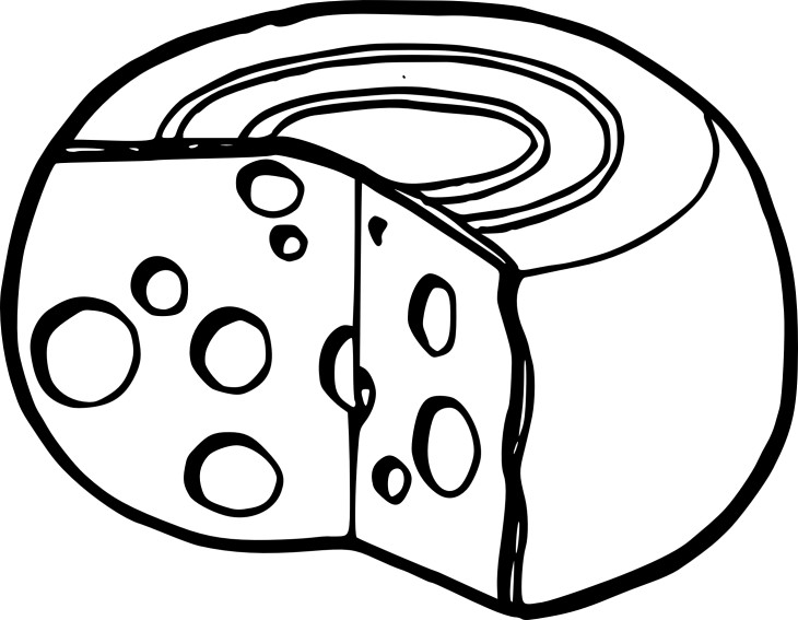 Cheese coloring page