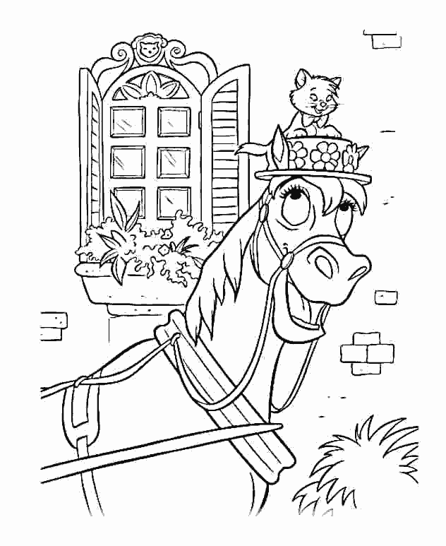 Frou Frou The Aristochats coloring page