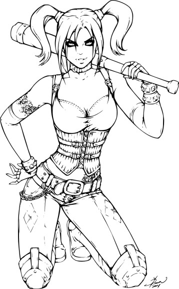 Harley Quinn From Batman coloring page