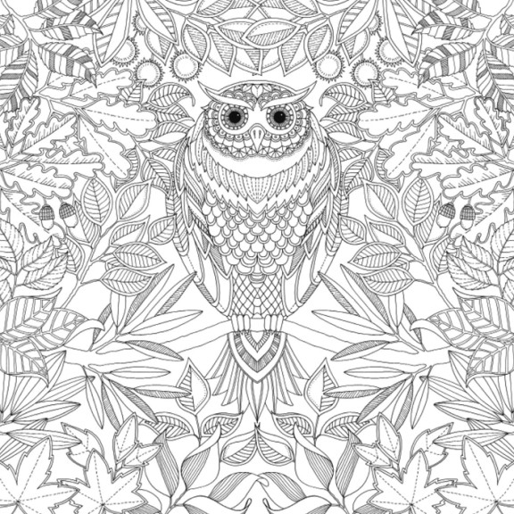 Zen Owl coloring page