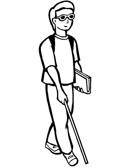 Blind Man coloring page