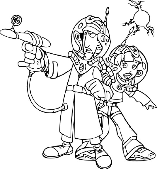 Inspector Gadget And Penny coloring page