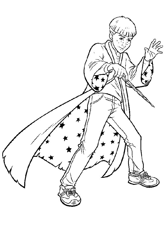 Young Wizard coloring page