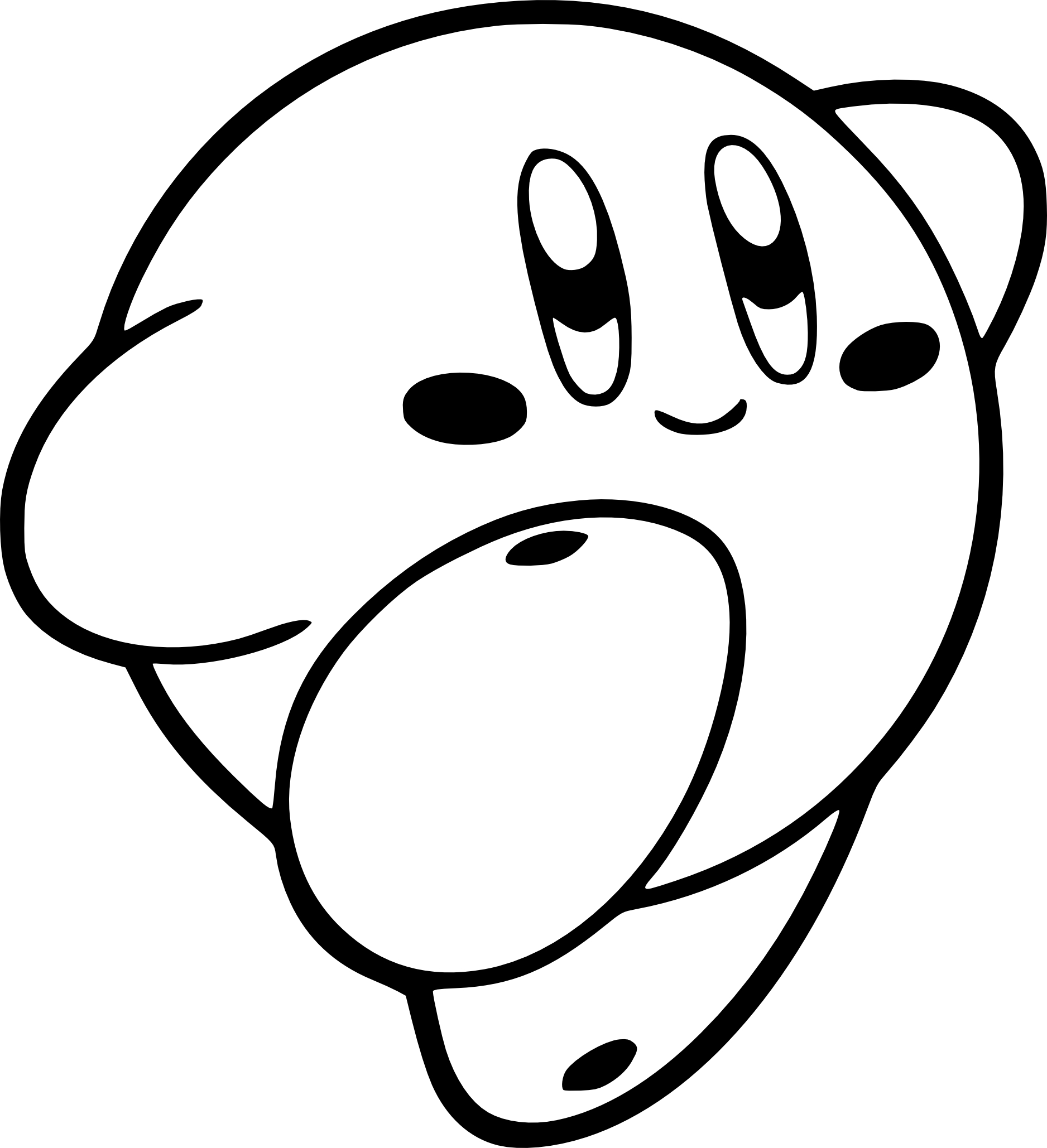 Disegno di Kirby da colorare