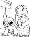 Disegno di Lilo e Stitch da colorare