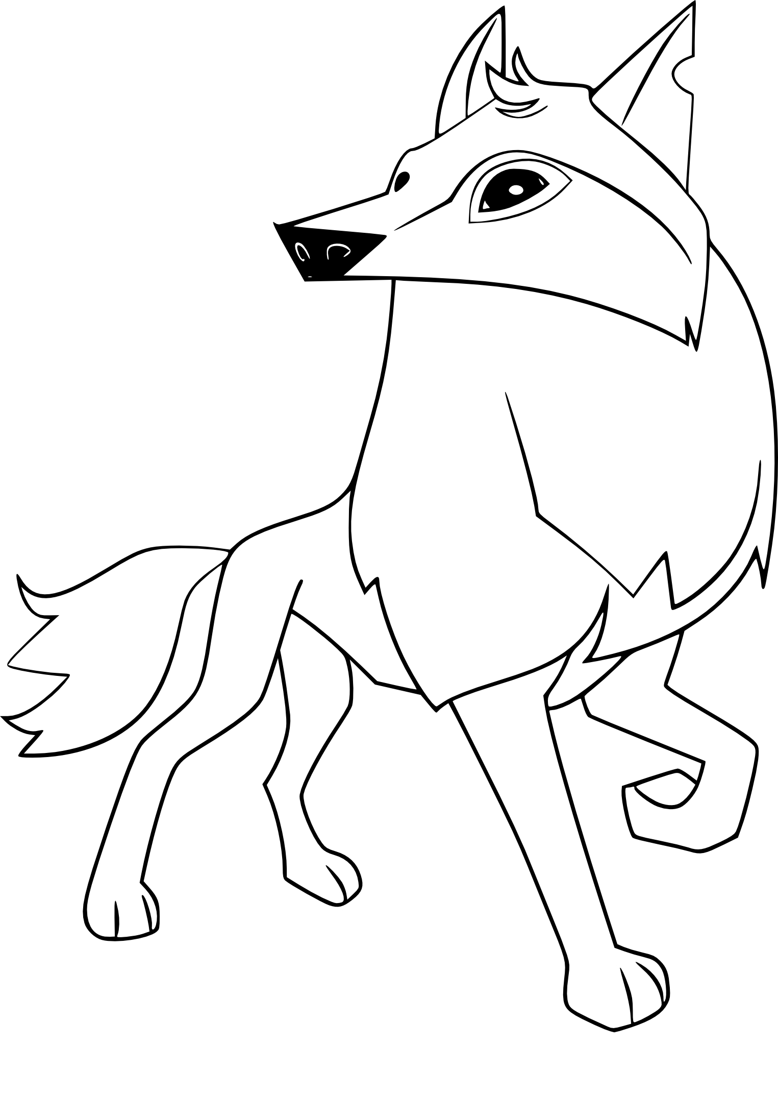 meilleur Coloriage Loup dessin - Lesgenissesdanslmais