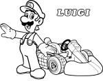 Luigi Kart coloring page