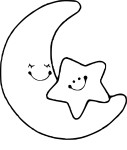 Coloriage lune et etoile