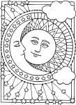 Moon And Sun coloring page