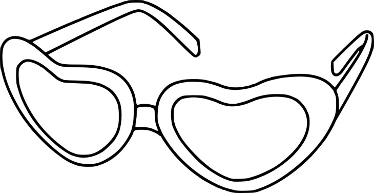 Sunglasses coloring page