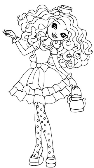 Madeline Hatter Ever After High coloring page