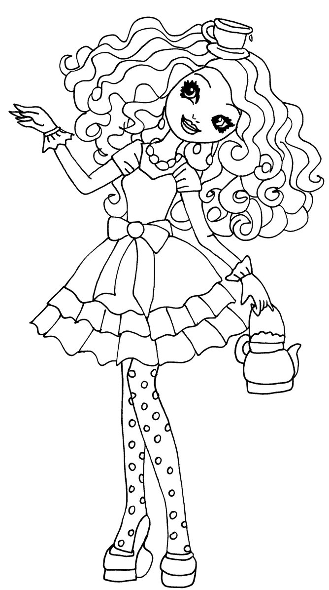 Madeline Hatter Ever After High coloring page