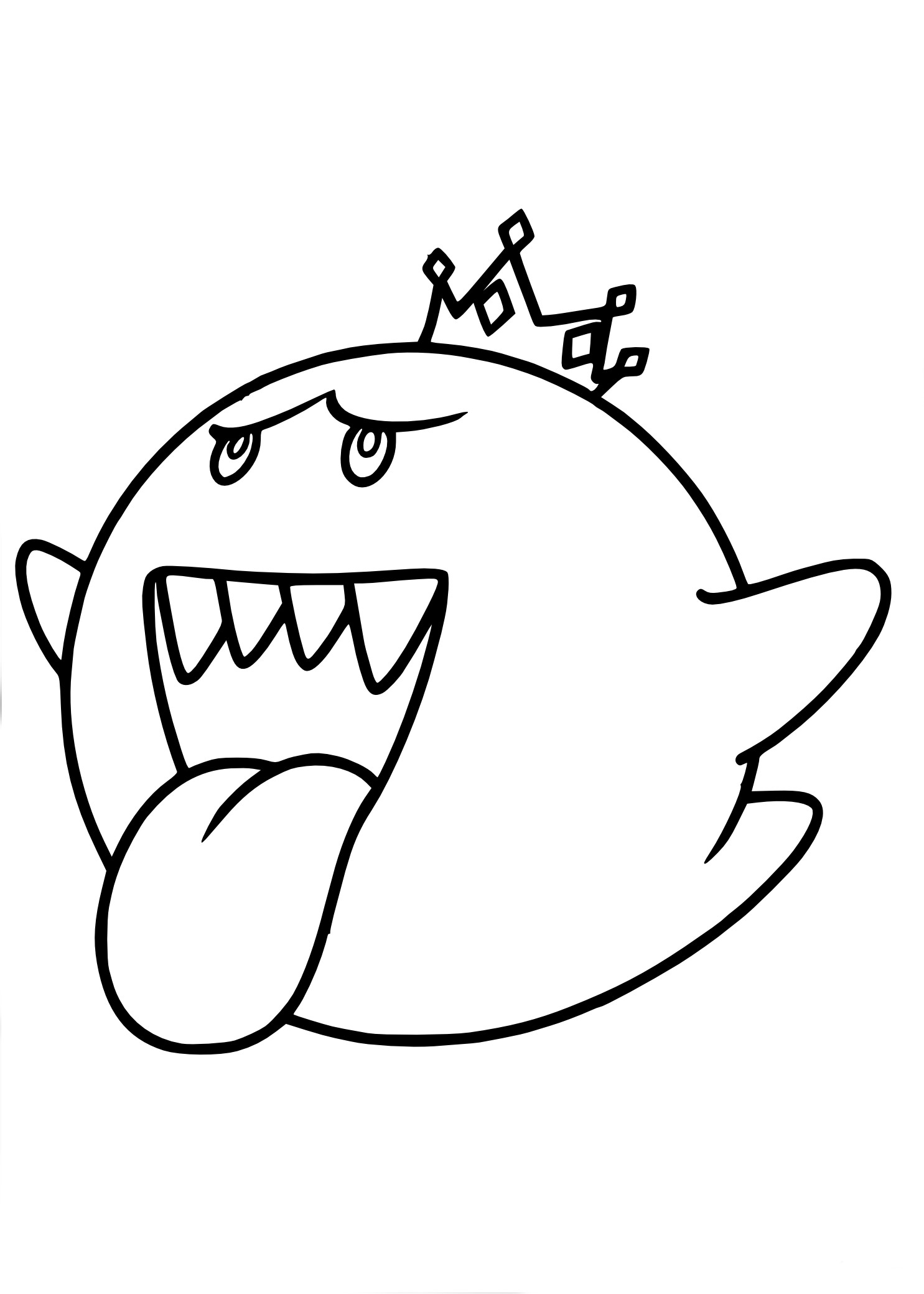 Mario King Boo coloring page