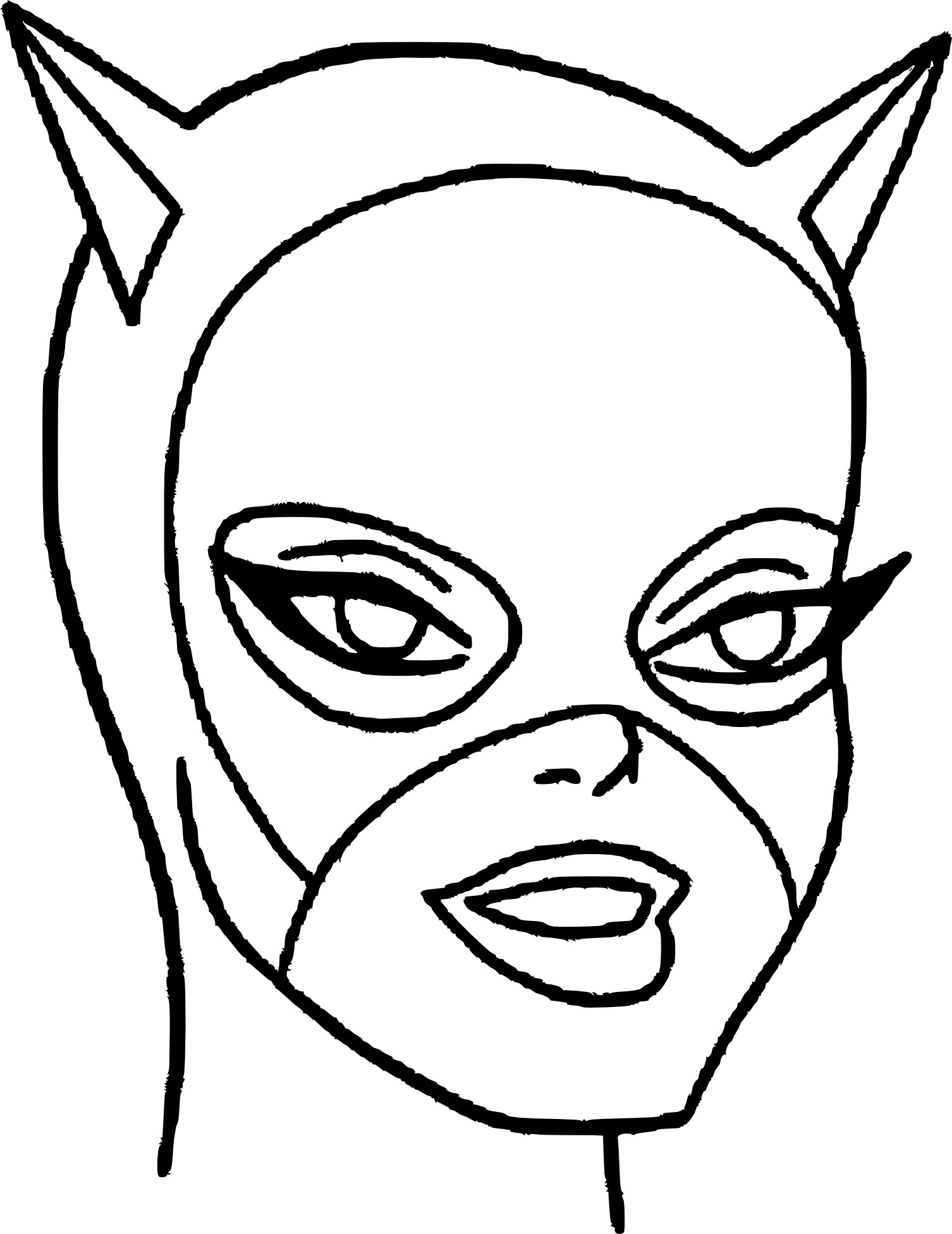 Disegno di Maschera Catwoman da colorare