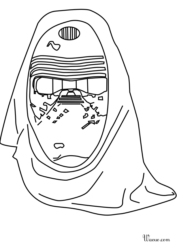 Kylo Ren Mask coloring page
