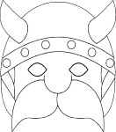 Coloriage masque viking