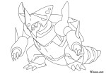 Mega Galeking Pokemon coloring page