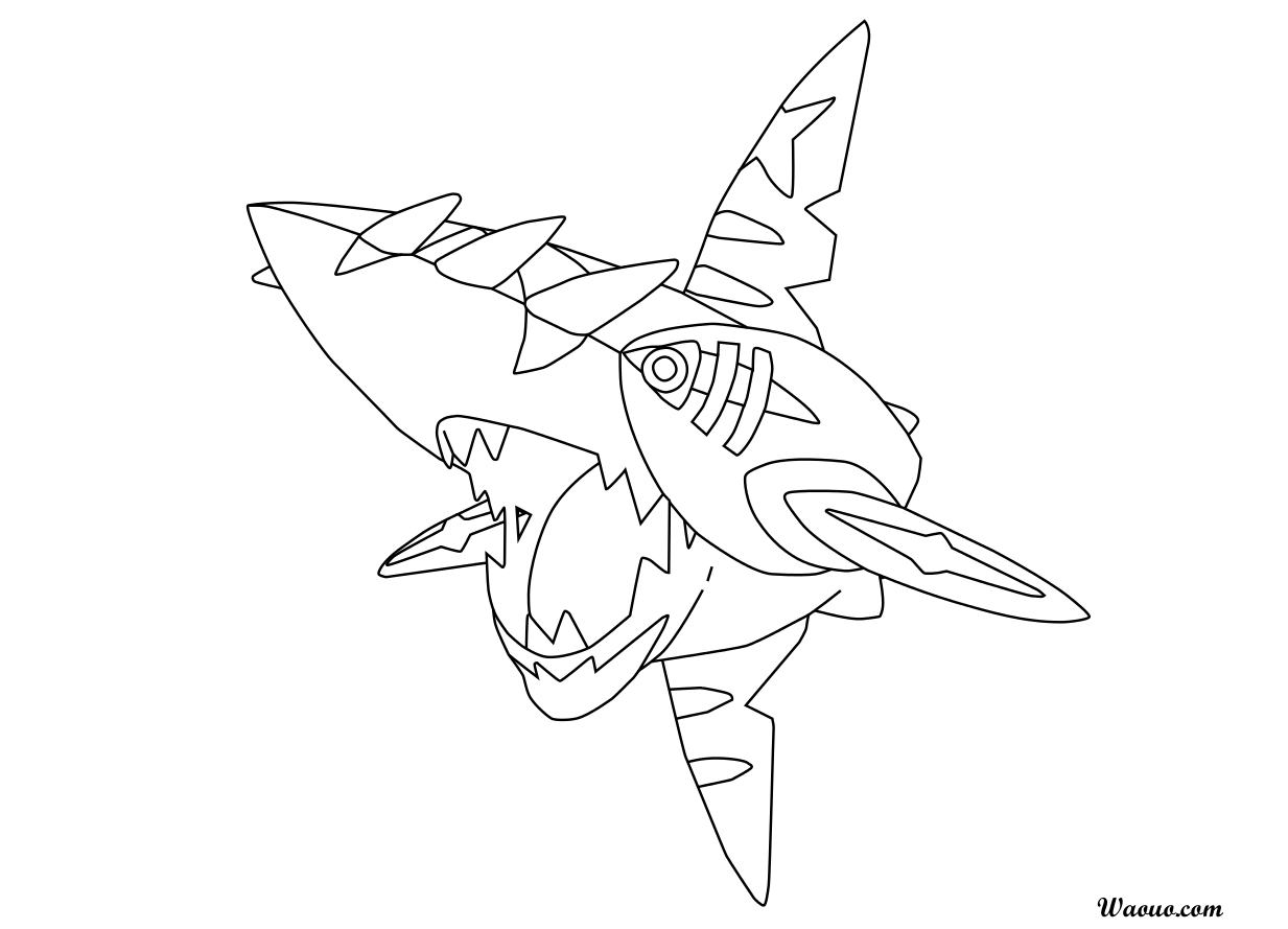 Coloriage Méga-Sharpedo