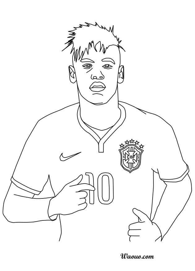 Coloriage Neymar à imprimer