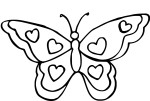 Butterfly Heart coloring page