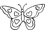 Coloriage papillon coeur