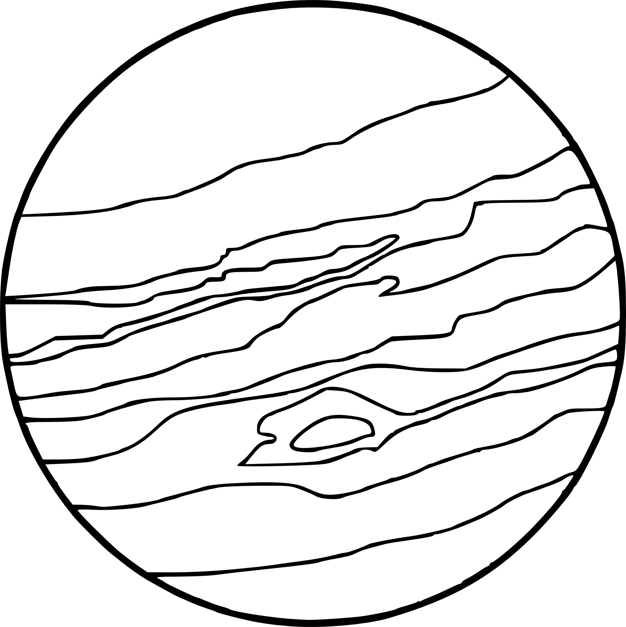 Planet Jupiter coloring page