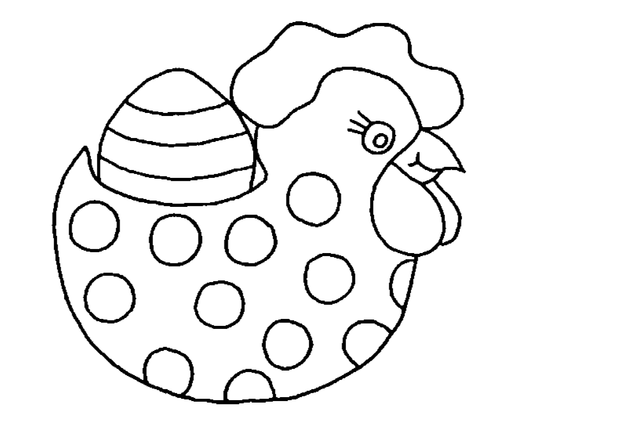 Coloriage Poule en chocolat