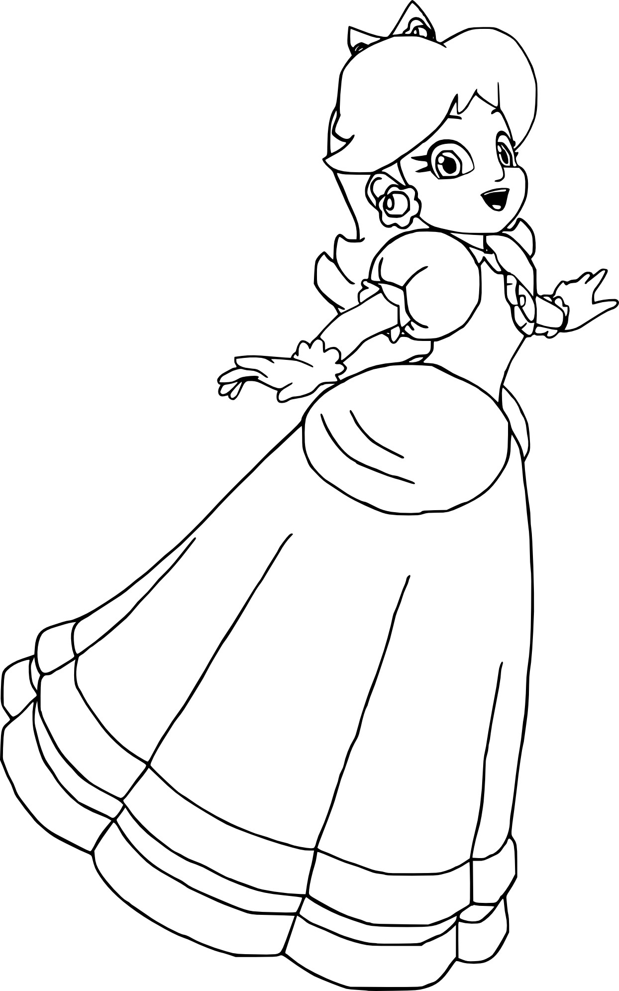 Princess Daisy coloring page