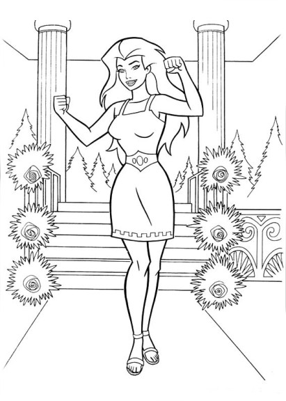 Disegno di Principessa Diana Wonder Woman da colorare