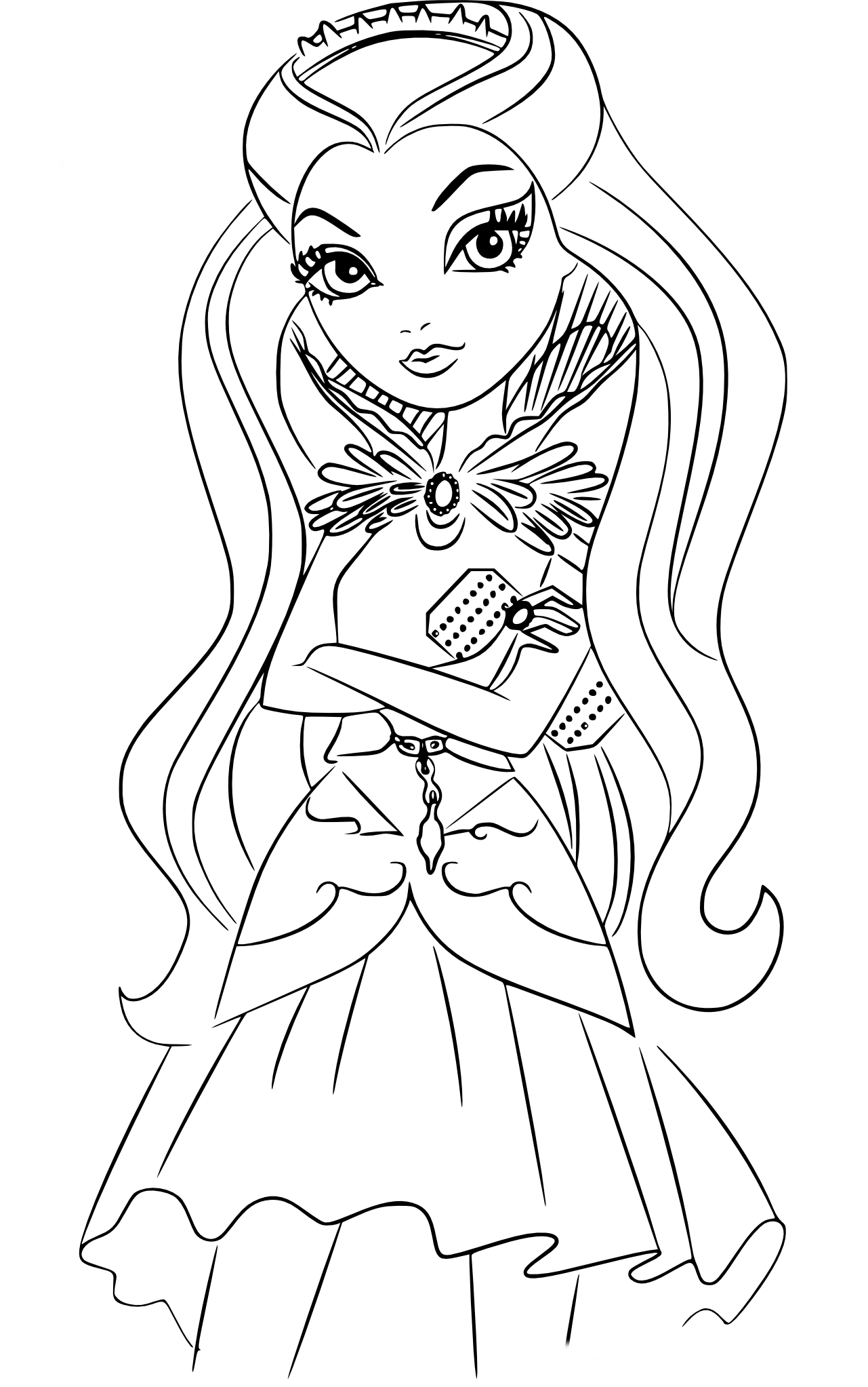 Raven Queen Ever After High coloring page