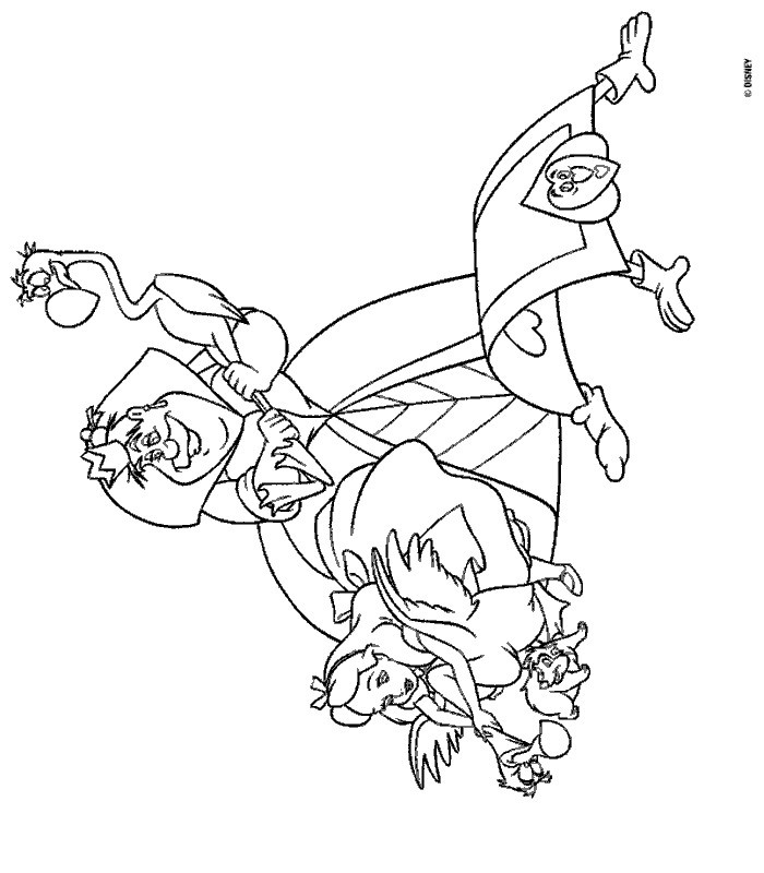Red Queen In Alice coloring page