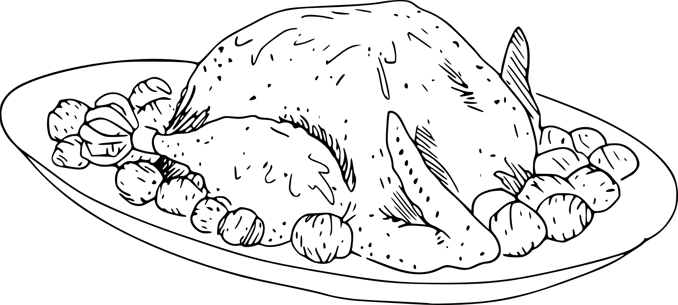 Turkey Dinner coloring page