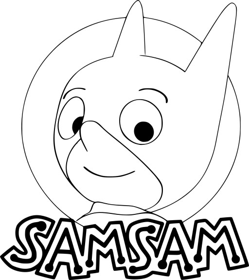 Samsam coloring page