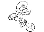 Smurf Soccer coloring page