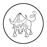 Taurus Sign coloring page 2