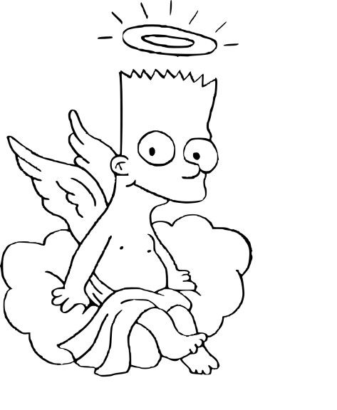 Coloriage Simpson ange