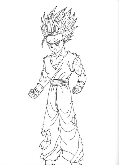 Coloriage Son Gohan ssj2