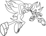 Coloriage Sonic et Shadow