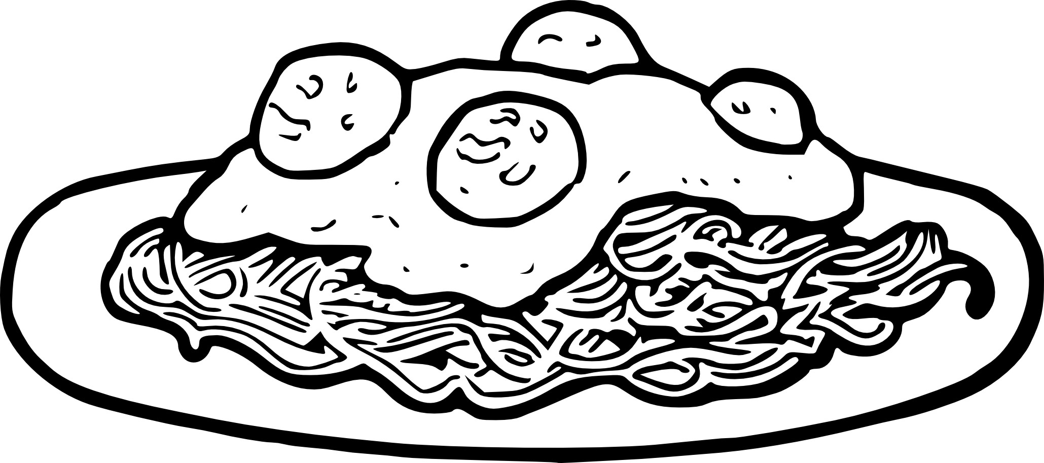 Spaghetti Bolognese A Impimer coloring page