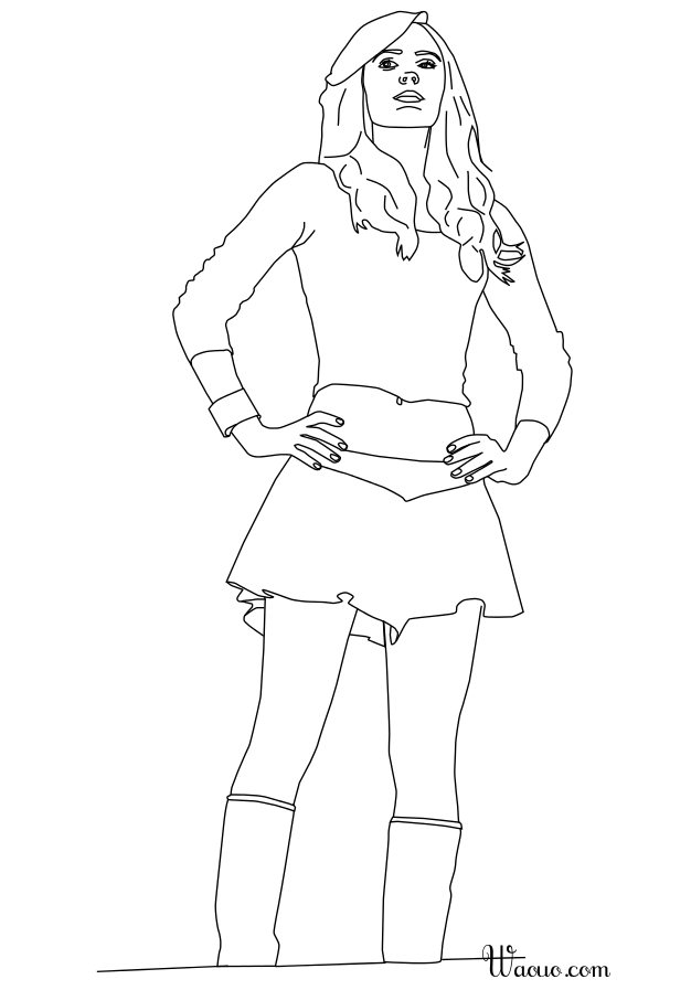 Supergirl Smallville coloring page