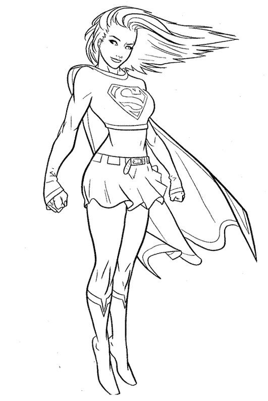 Superwoman coloring page