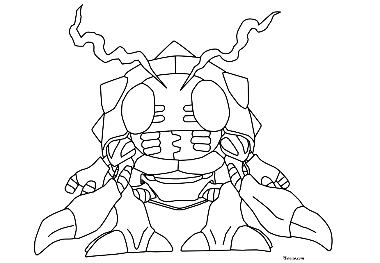 Tentomon Digimon coloring page