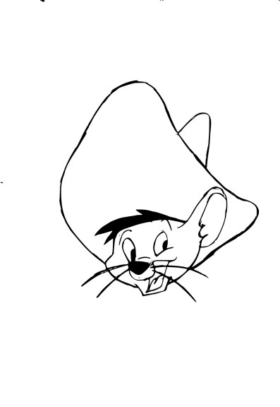 Disegno di Testa di Speedy Gonzales da colorare