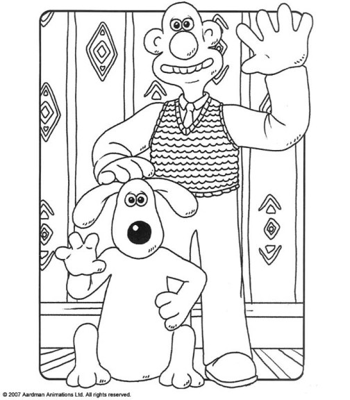 Wallace And Gromit coloring page